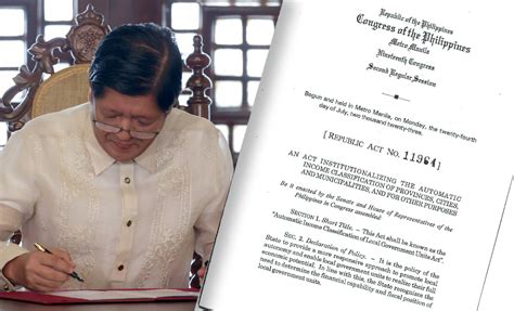 ra 11964 summary|Marcos signs law on automatic LGU income classification .